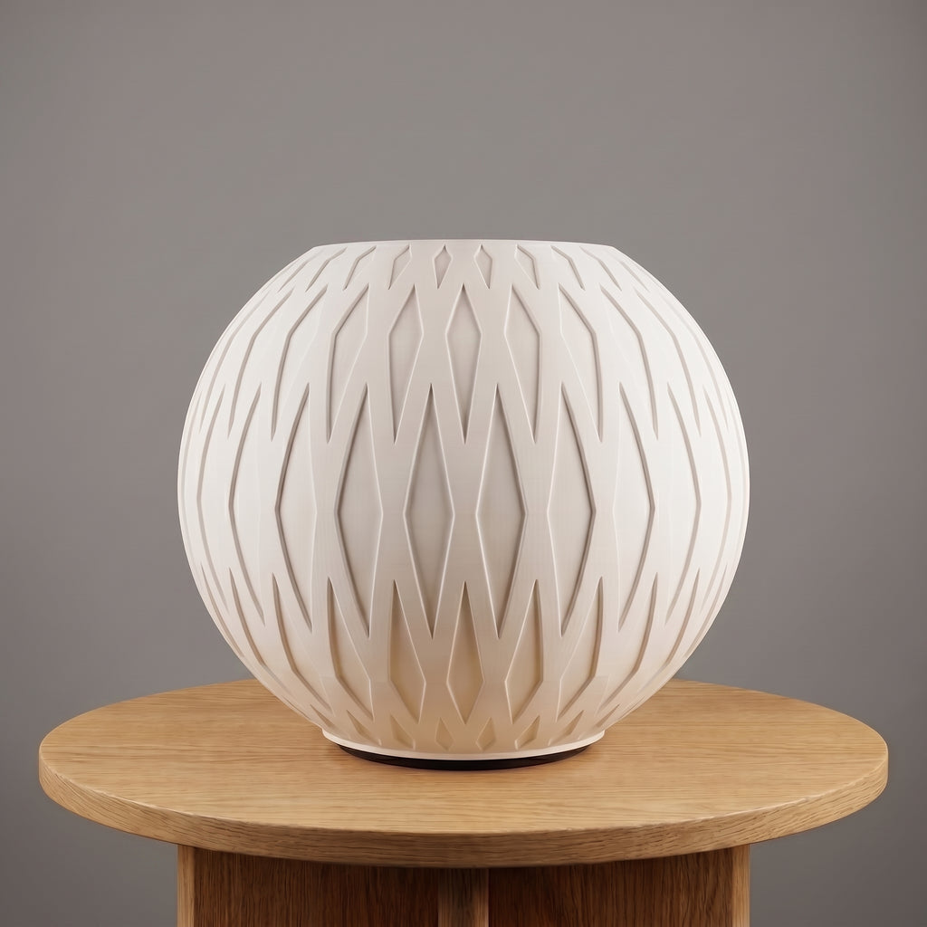 Lampada da Tavolo "Onda" in Stampa 3D – Design Intreccio Elegante