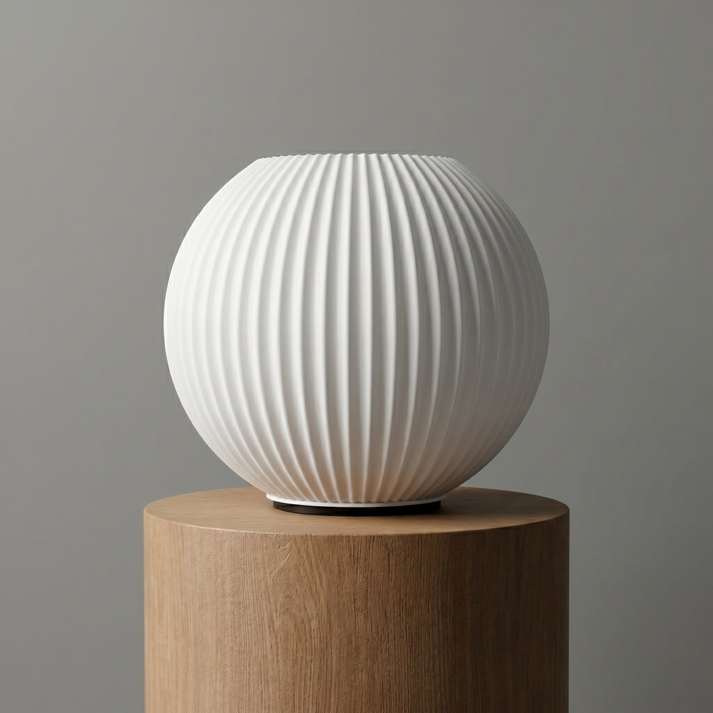 Lampada da Tavolo "Plissé" in Stampa 3D – Design Moderno