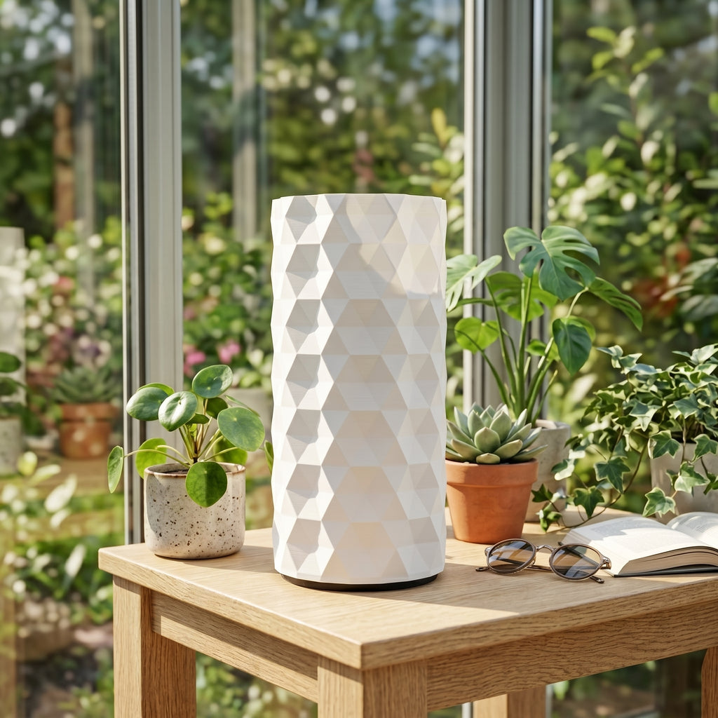 Lampada da Tavolo Cilindrica "Geometria" in Stampa 3D