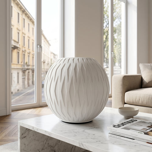 Lampada da Tavolo "Onda" in Stampa 3D – Design Intreccio Elegante