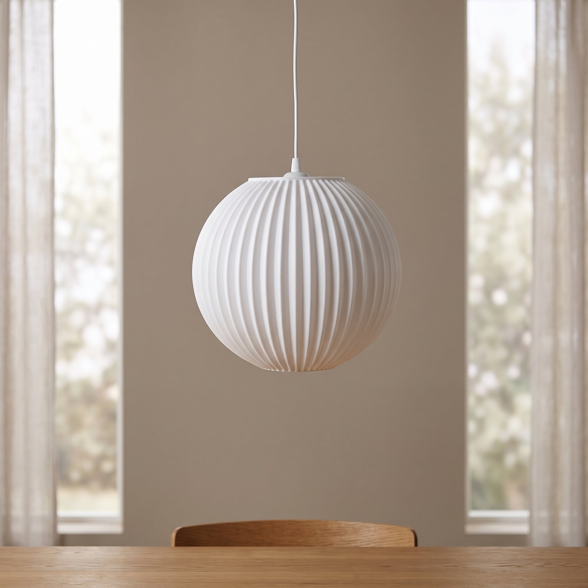 Lampadario a Sospensione "Plissé Sphere" in Stampa 3D