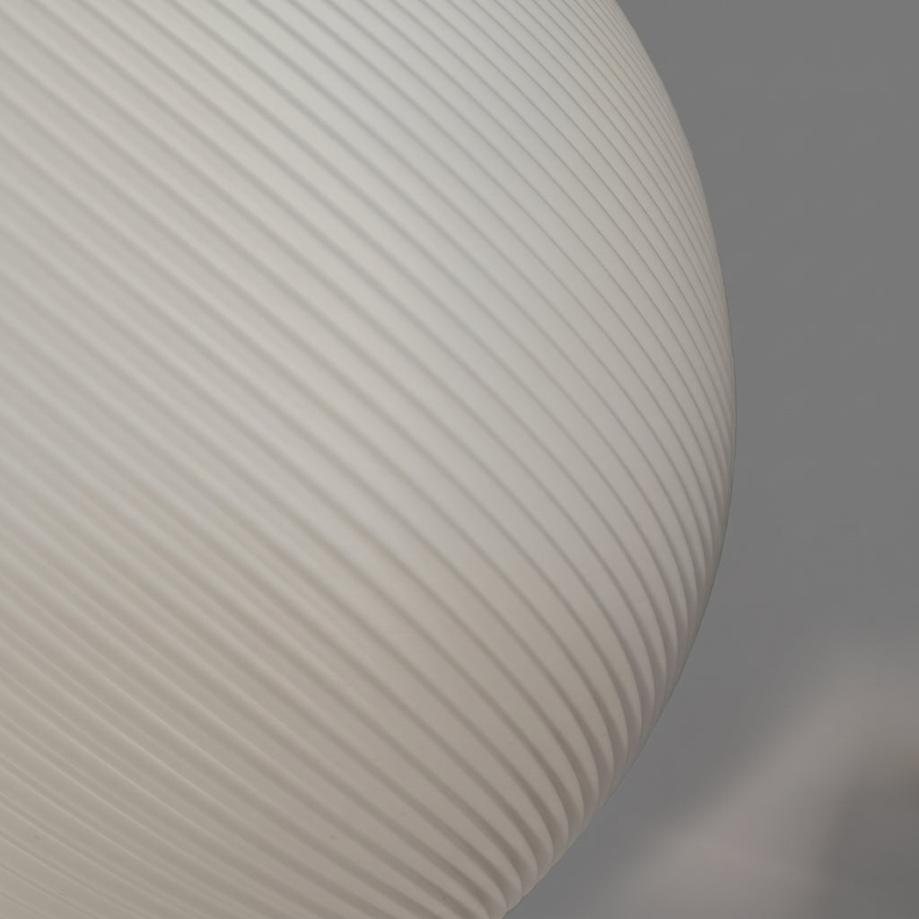 Lampada da Tavolo "Sfera Spirale" in Stampa 3D – Design Moderno Sinuoso