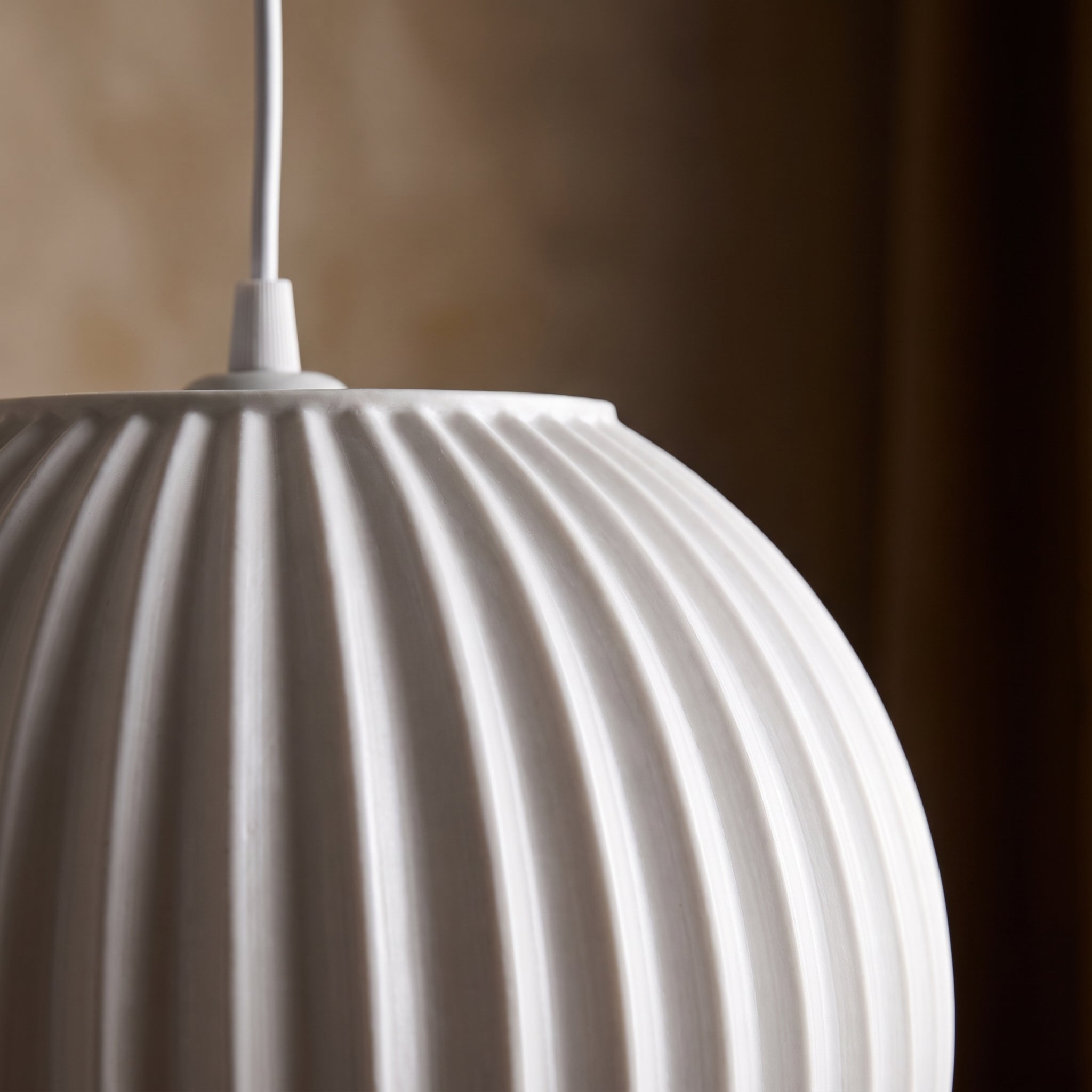 Lampadario a Sospensione "Plissé Sphere" in Stampa 3D