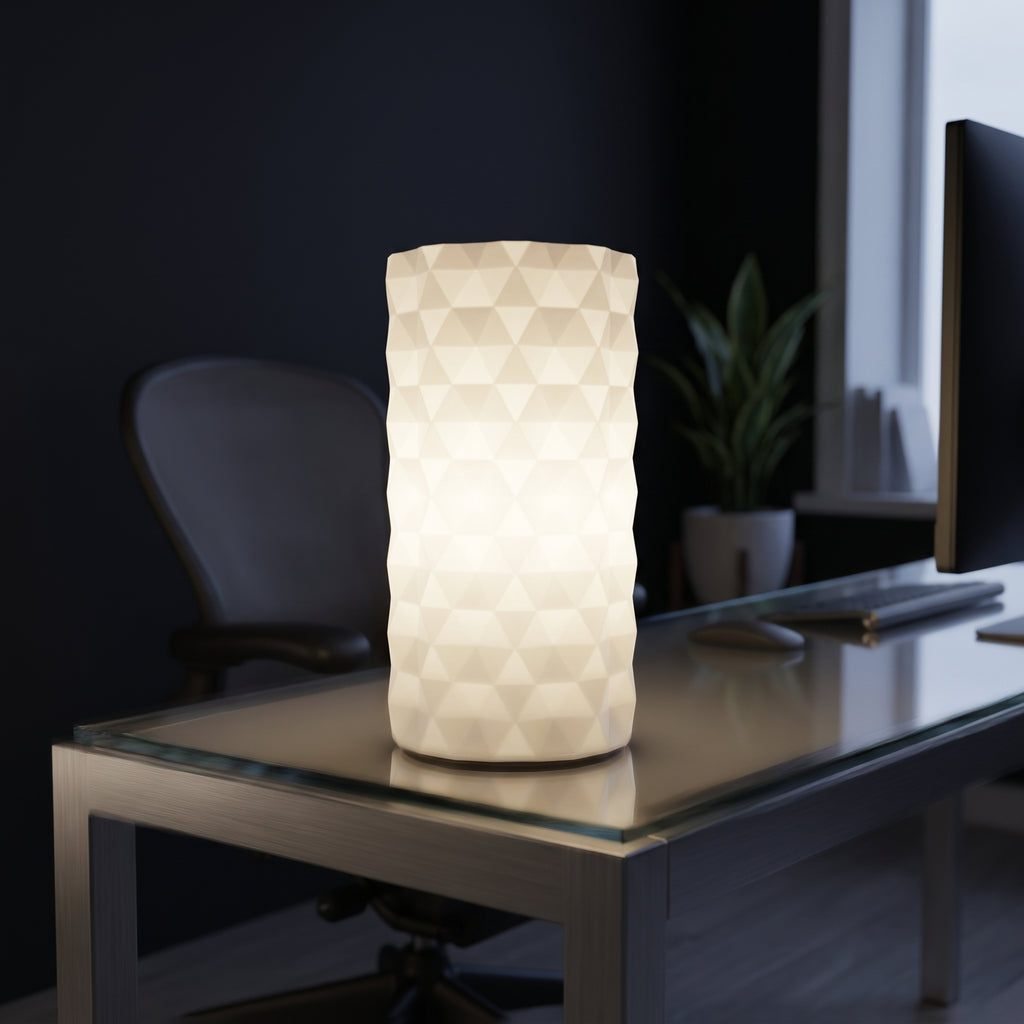 Lampada da Tavolo Cilindrica "Geometria" in Stampa 3D