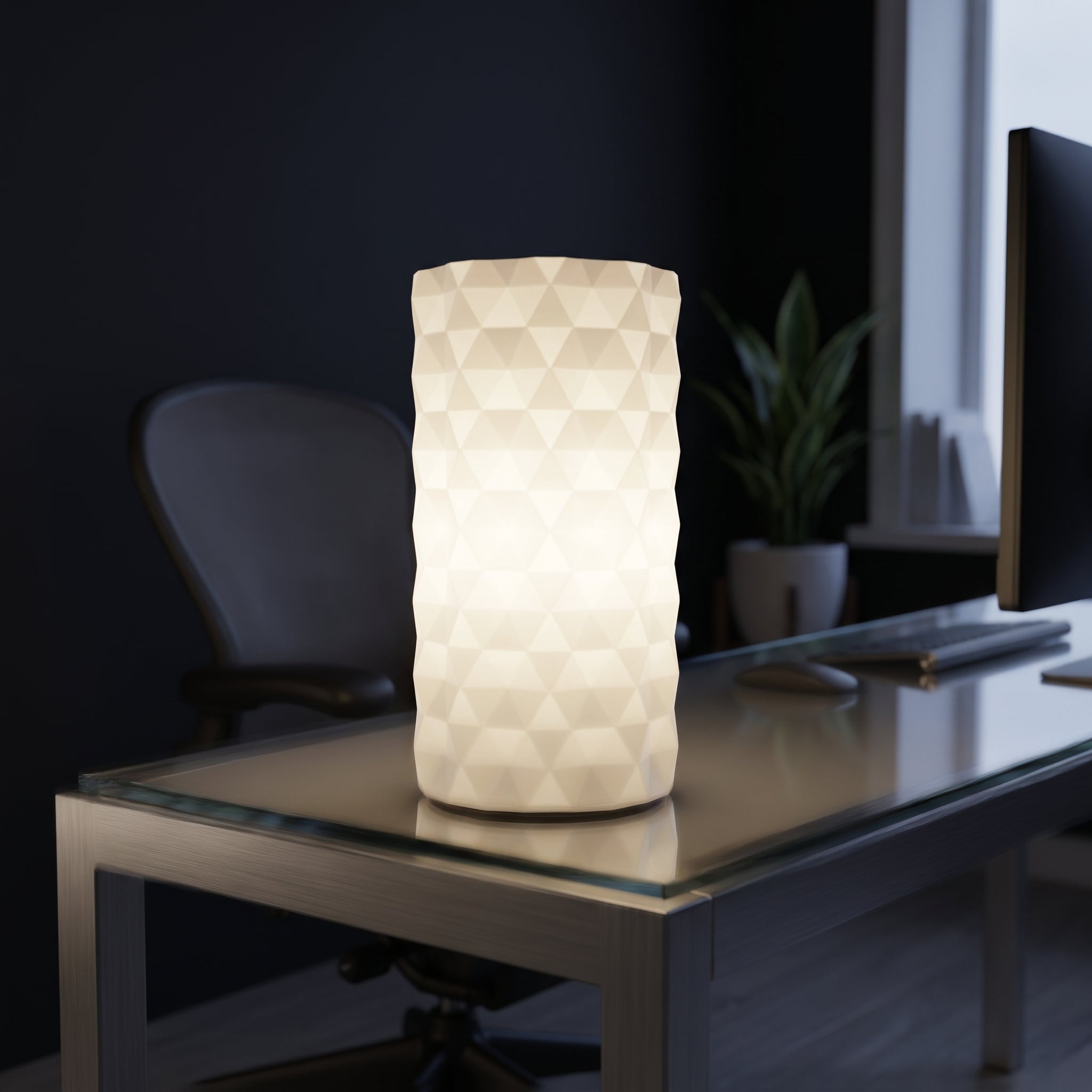 Lampada da Tavolo Cilindrica "Geometria" in Stampa 3D