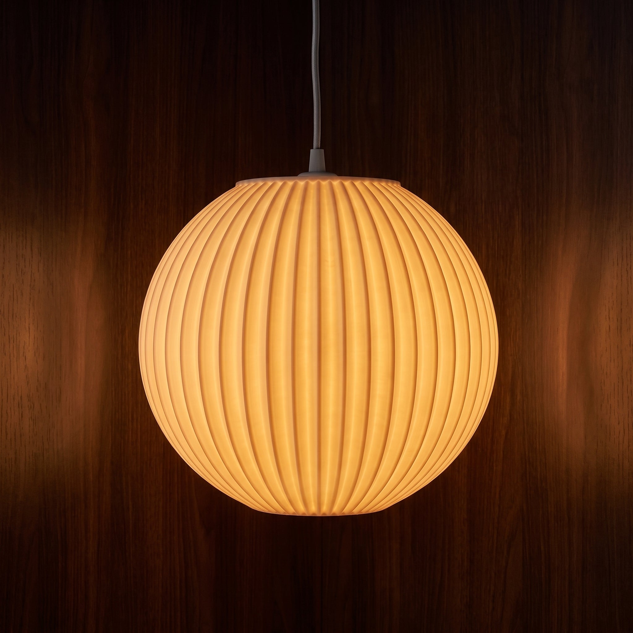 Lampadario a Sospensione "Plissé Sphere" in Stampa 3D